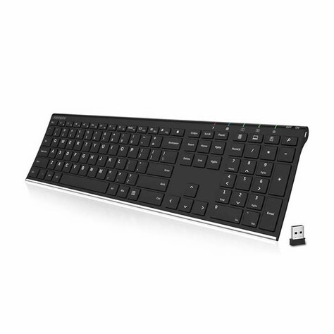 4. Arteck 2.4G Wireless Stainless Steel Keyboard (HW192)