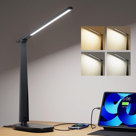 Honeywell LED desk lamp with USB-A and USB-C ports