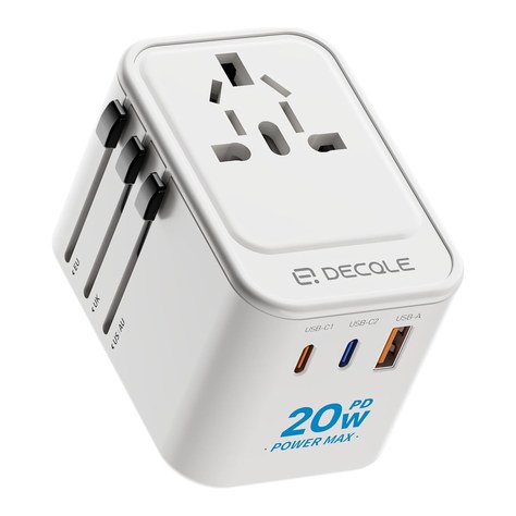 decqle Universal Travel Adapter PD 20W
