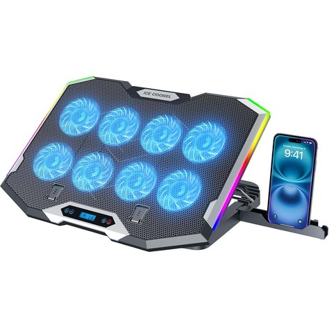 ICE COOREL K10 8-Fan Gaming Laptop Cooling Pad
